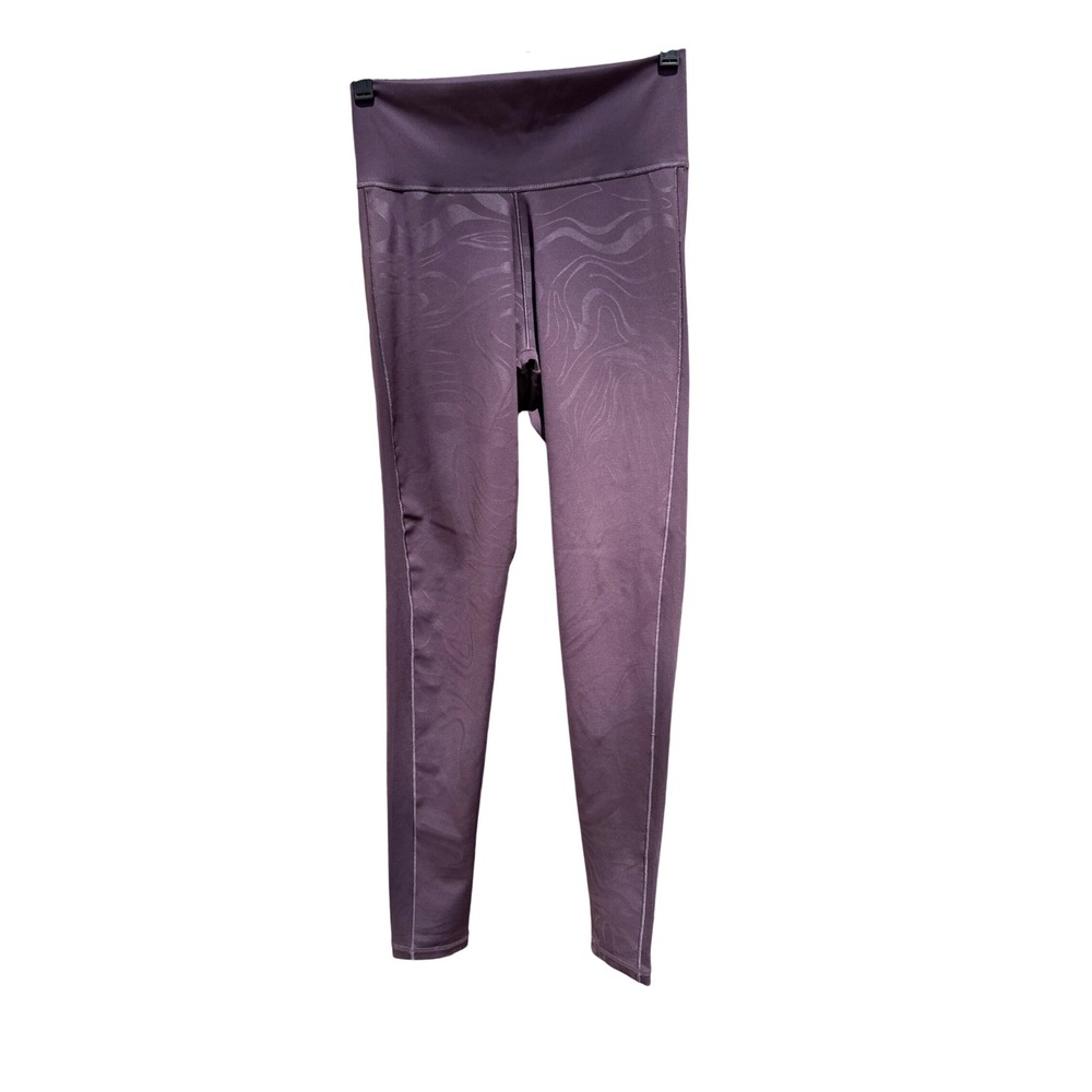 Adidas Womens High Waisted Marble Swirl Leggings Purple Athletic Tights‎ Size M